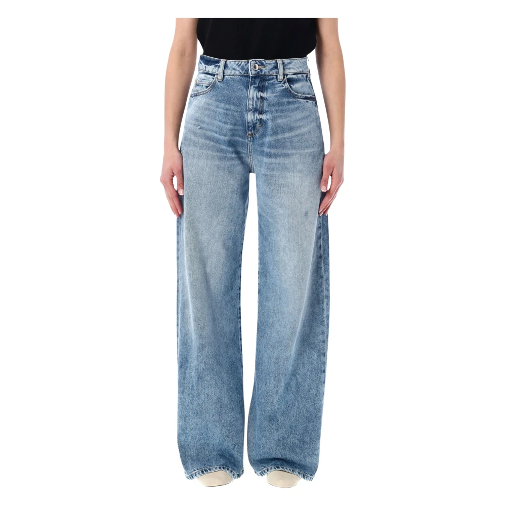 Icon Denim Kvinno Blå Jeans Dam, W28, Bomull, Debby Wide Leg Jeans