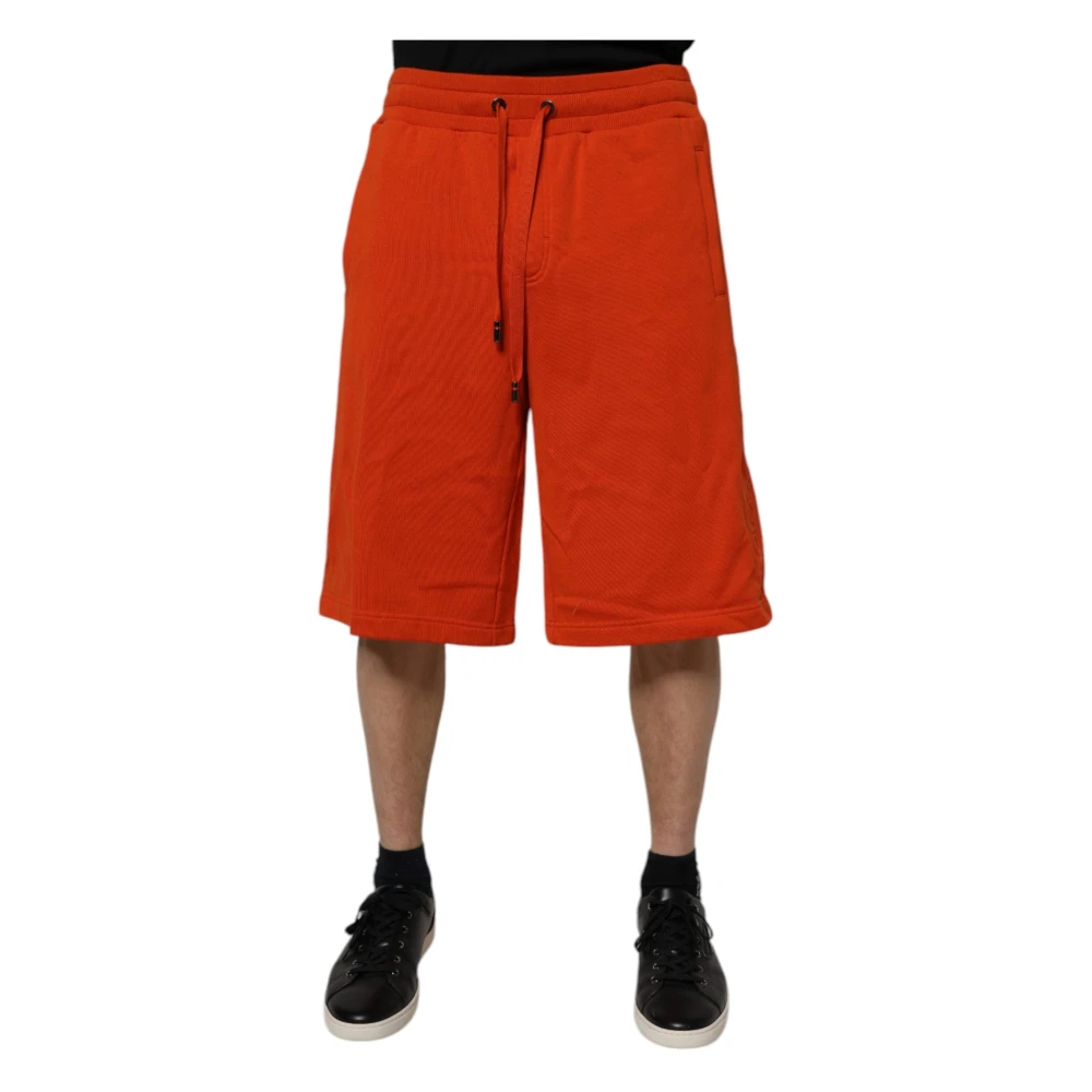 Dolce & Gabbana Men's Red Bermudas, M, Cotton Blend Bermuda Shorts
