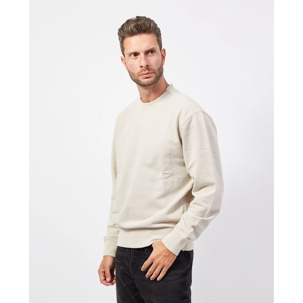 Boss Beige Crewneck Sweater Orange Collection Beige Heren