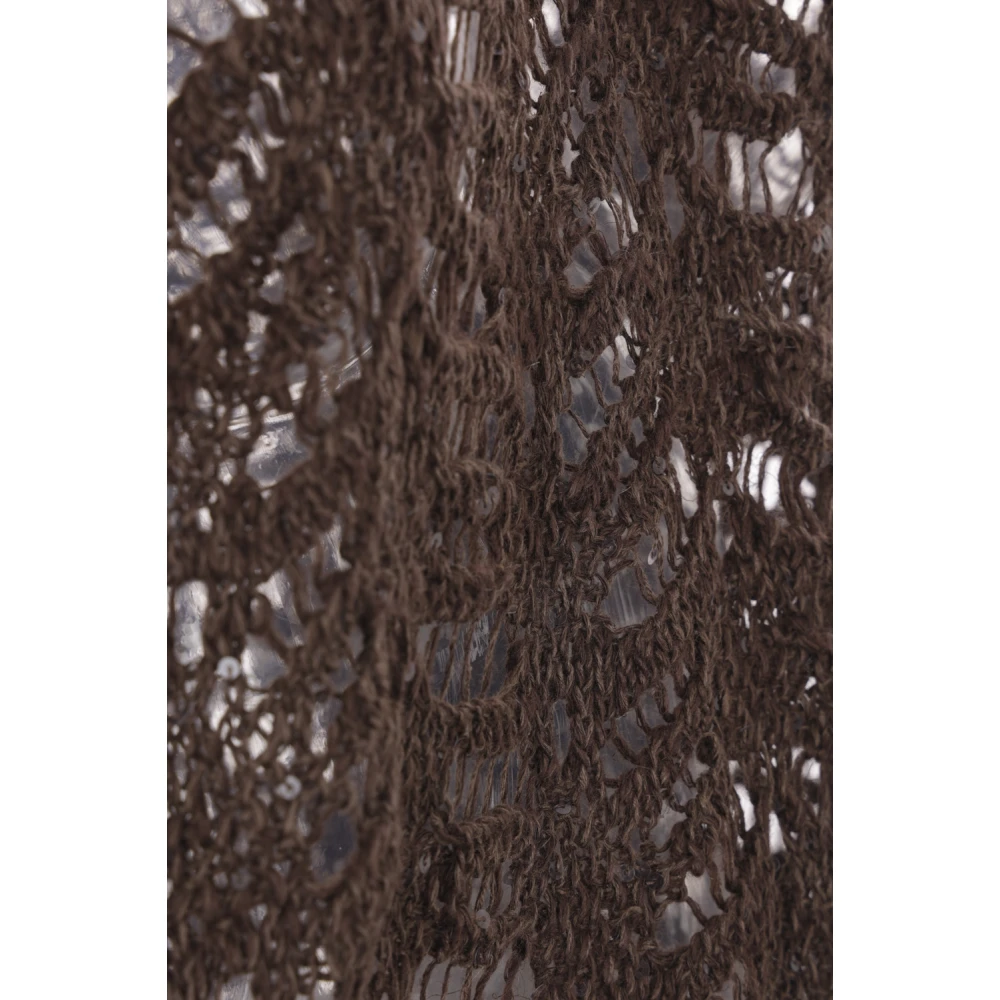 BRUNELLO CUCINELLI Bruine Pailletten Gebreide Trui Brown Dames
