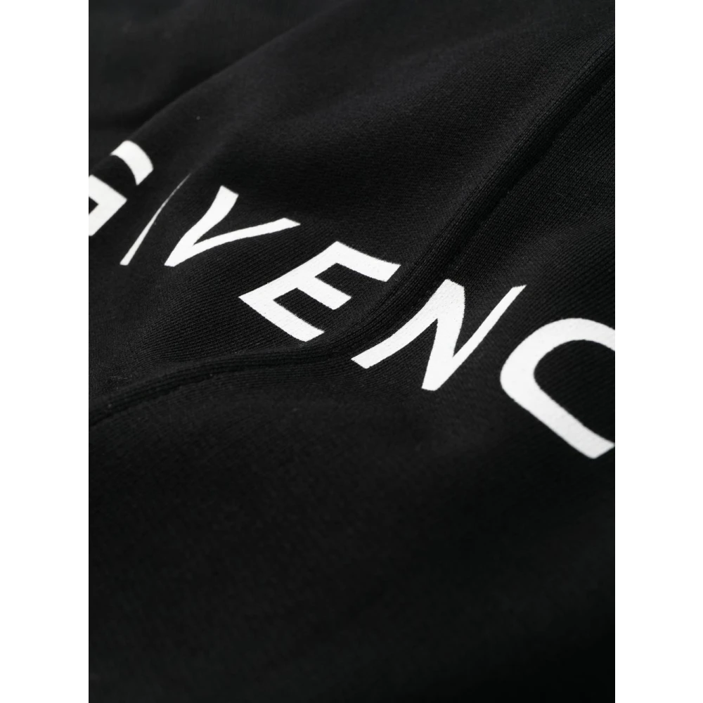 Givenchy Zwarte Joggingbroek met Contrasterende Letterprint Black Heren
