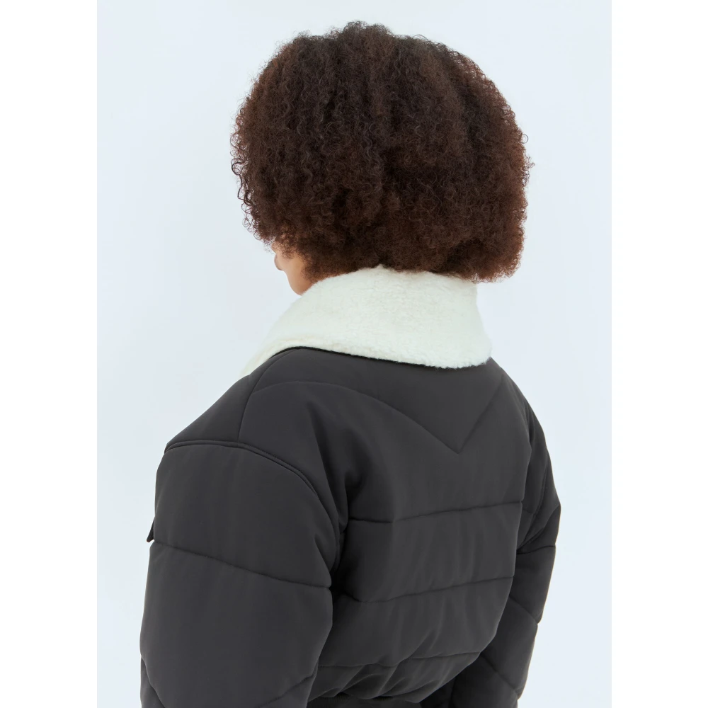 Coperni Bomberjack met Faux-Fur Kraag Black Dames