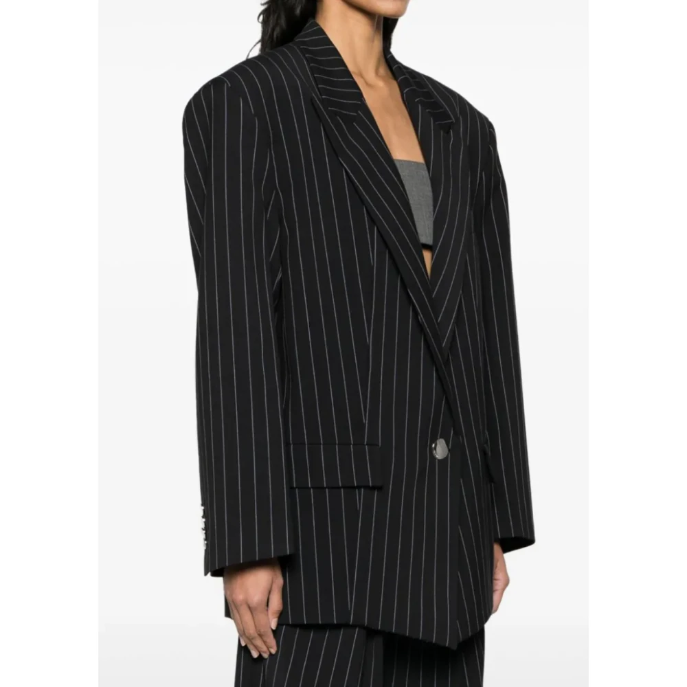 The Attico Navy Blazer Blue Dames