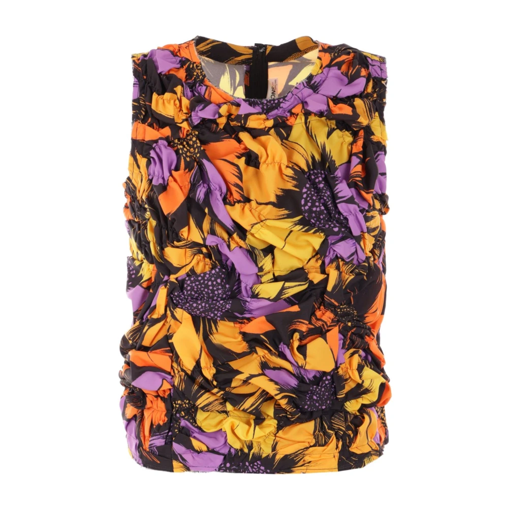 Comme des Garçons Grafische Bloemenmouwloze Top Multicolor Dames
