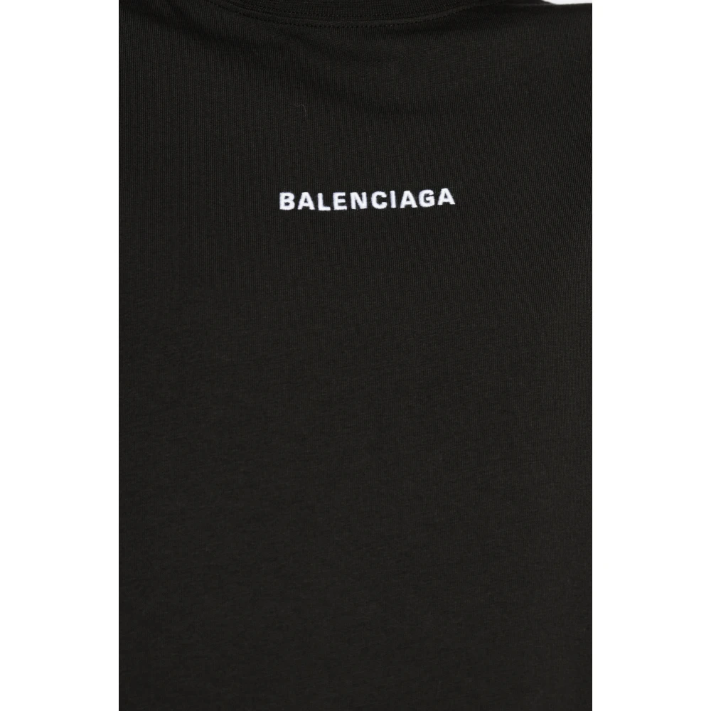Balenciaga T-shirt met Logo Black Dames