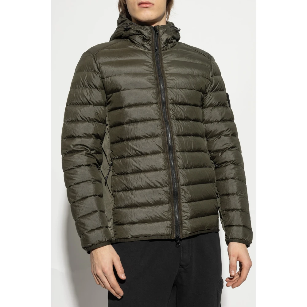 Stone Island Donsjack Geweven Kamers Nylon Dons-Tc Green Heren