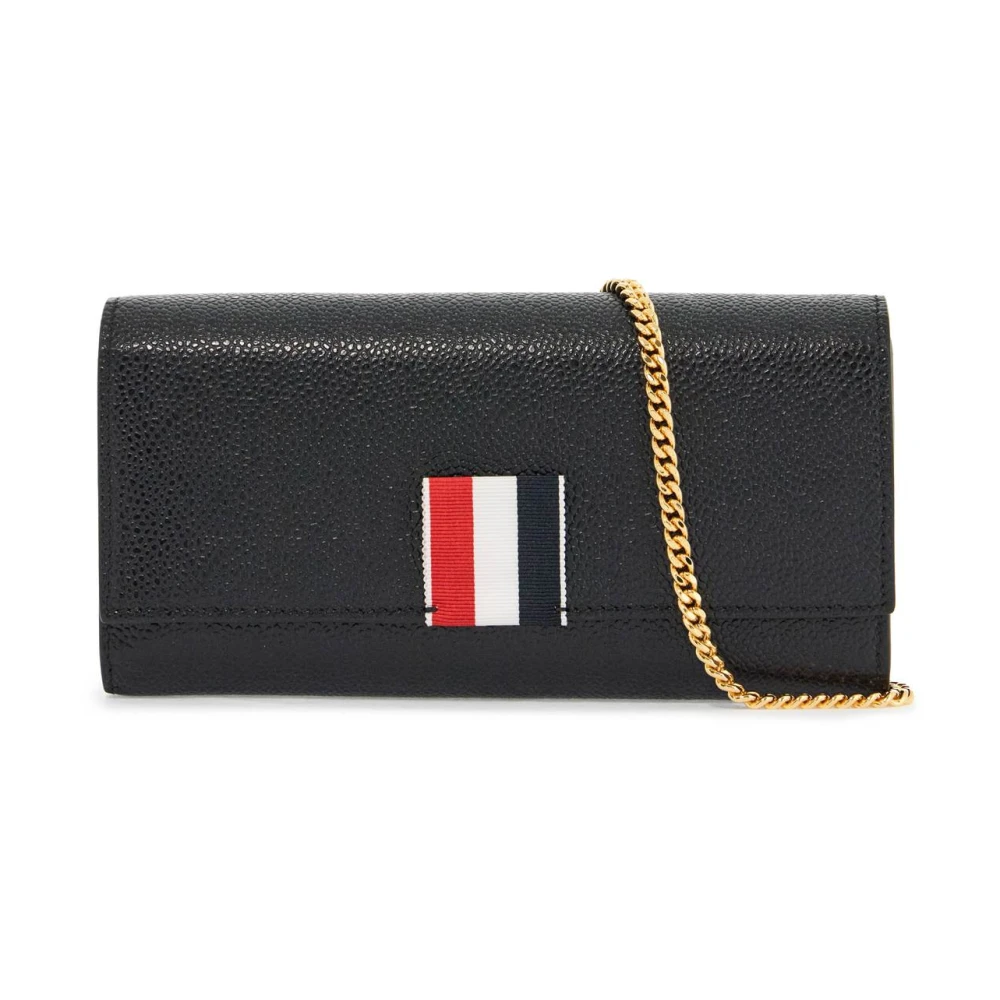 Thom Browne Elegante Chain Wallet met RWB-Detail Black Dames
