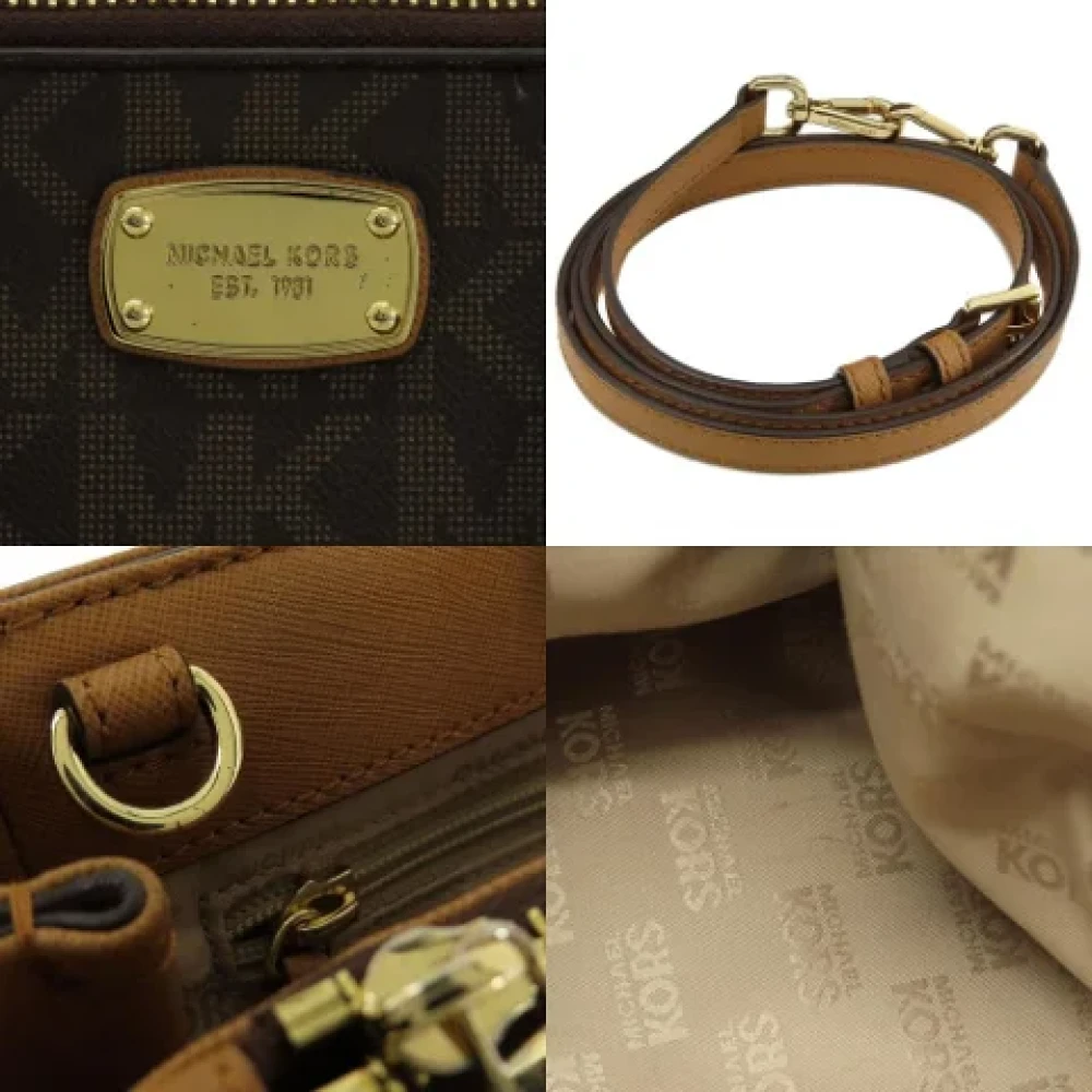 Michael Kors Pre-owned Canvas shoulder-bags Brown Dames