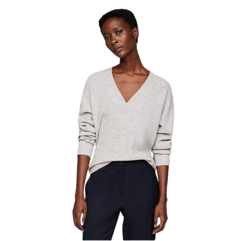 Knitwear > V-neck Knitwear - - Tommy Hilfiger - Modalova