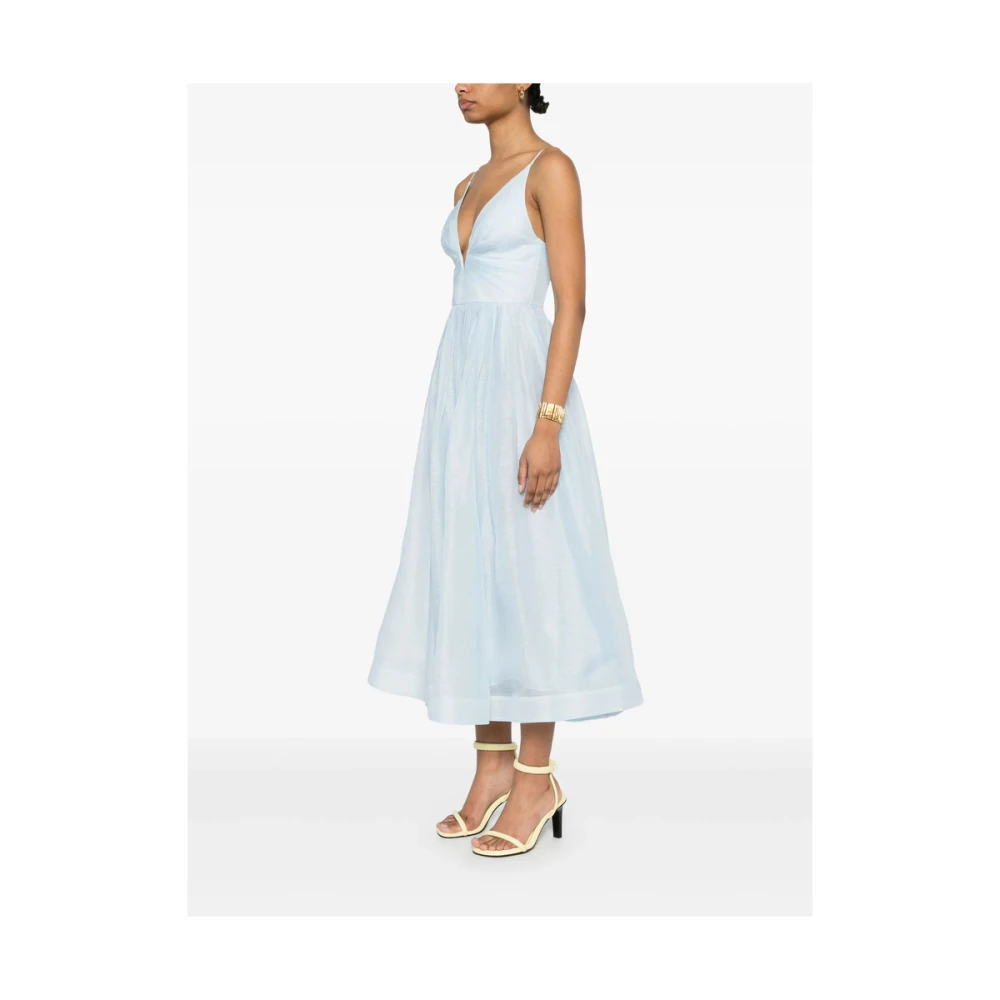 Zimmermann Lichtblauwe Spaghetti Strap Jurk Blue Dames