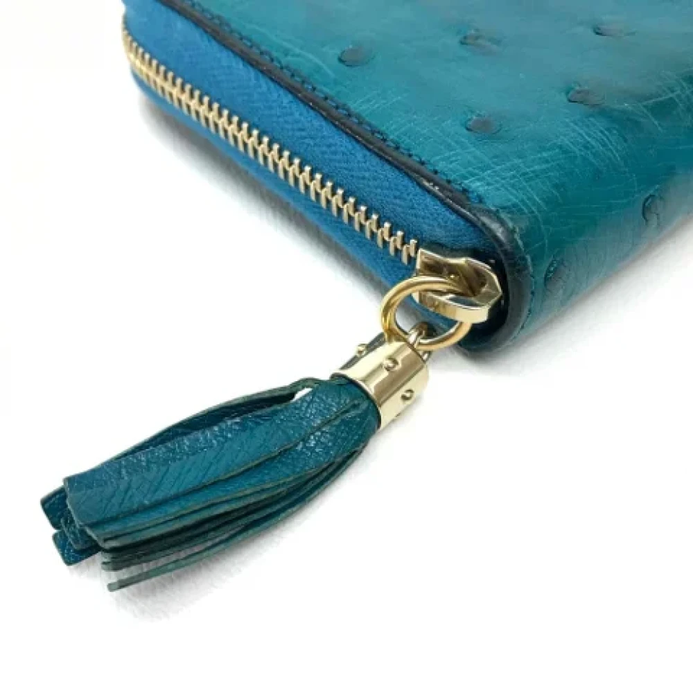 Gucci Vintage Pre-owned Leather wallets Blue Dames