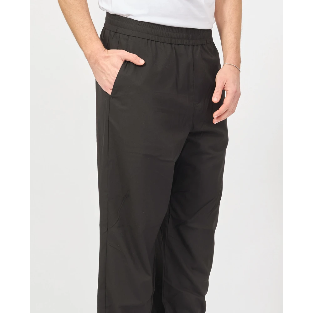 Armani Exchange Zwarte elastische taille broek Black Heren