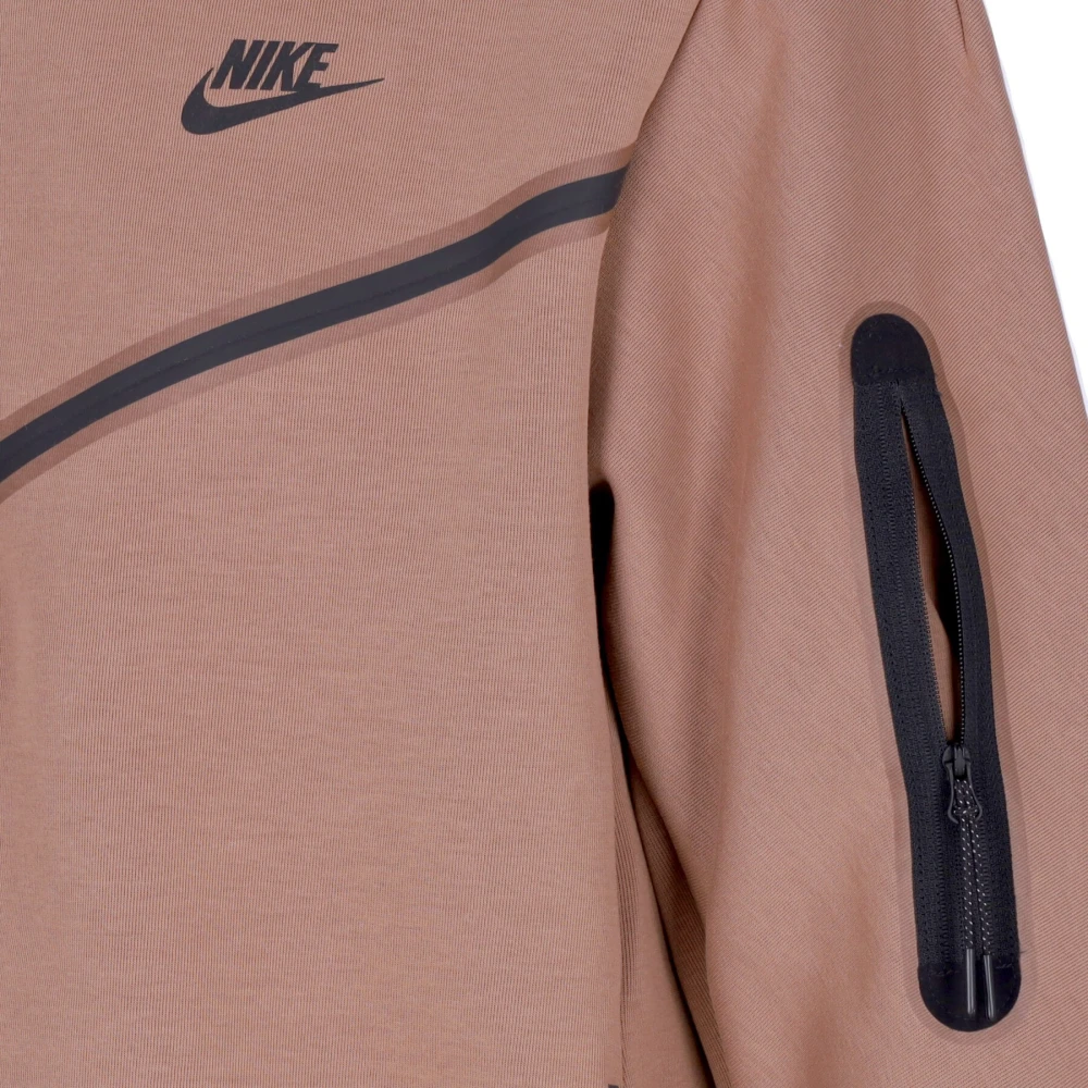 Nike Lichtgewicht rits hoodie Sportswear Tech Fleece volledige ritssluiting hoodie Brown Heren