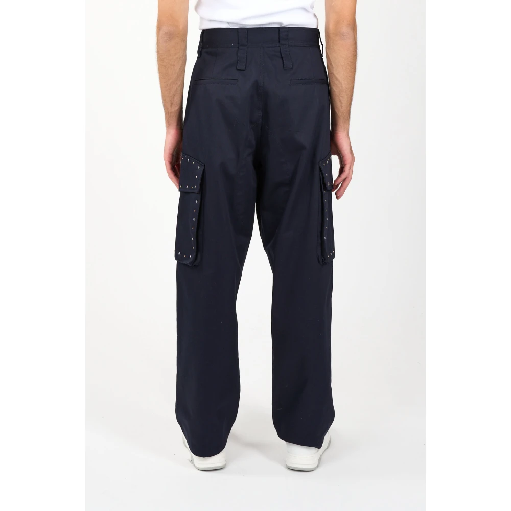Msgm Cargo broek met studs Blue Heren