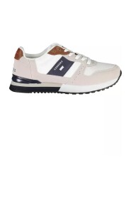 Biały Poliestrowy Sneaker z Logo