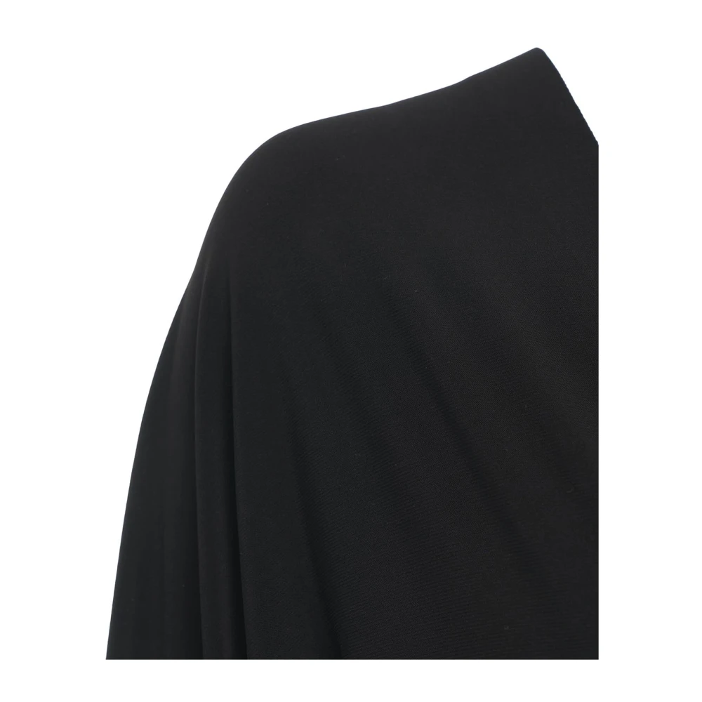 Norma Kamali Chique Zwarte Catsuit V-Hals Elastische Manchetten Black Dames