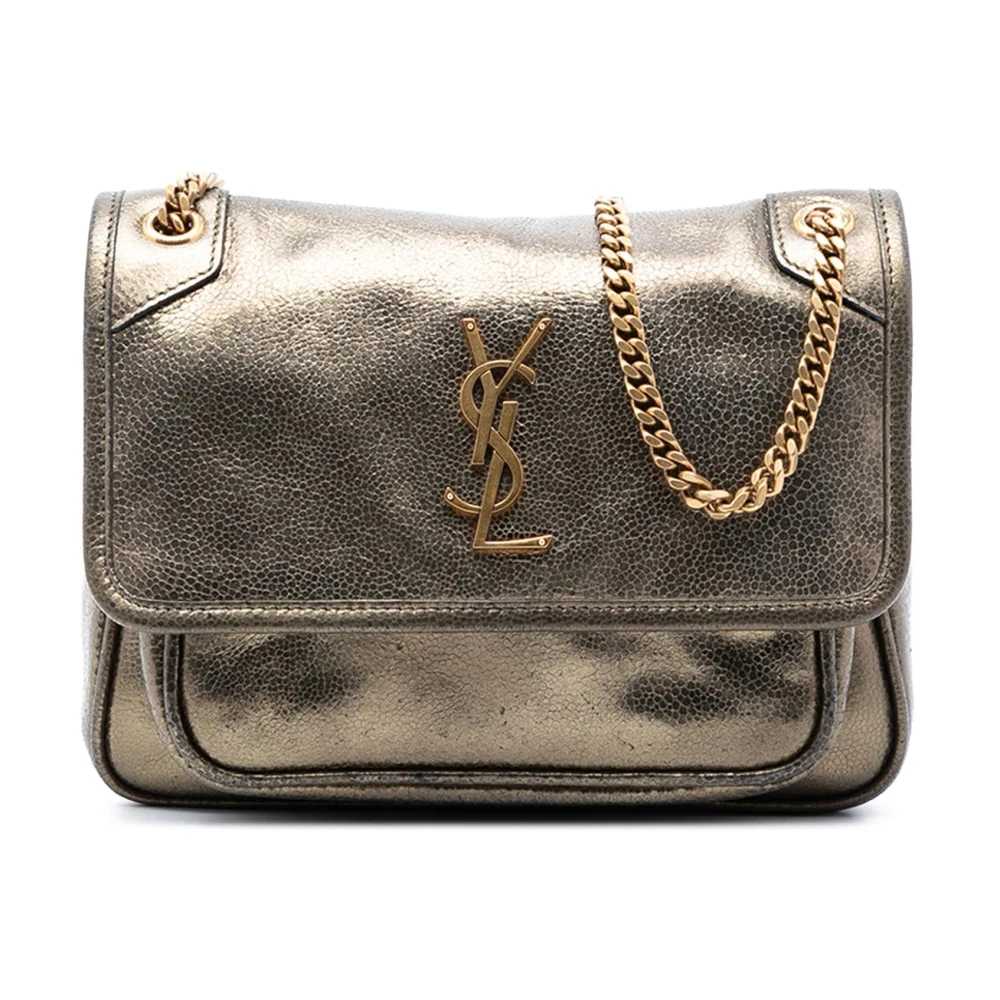 Saint Laurent Vintage Women's Yellow Pre-Owned Chain Shoulder Bag