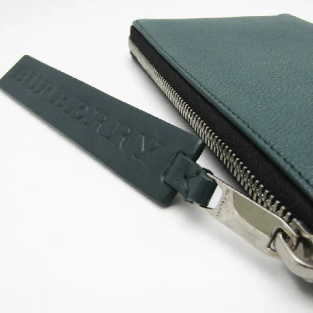 Burberry Vintage Pre-owned Leather clutches Green Dames