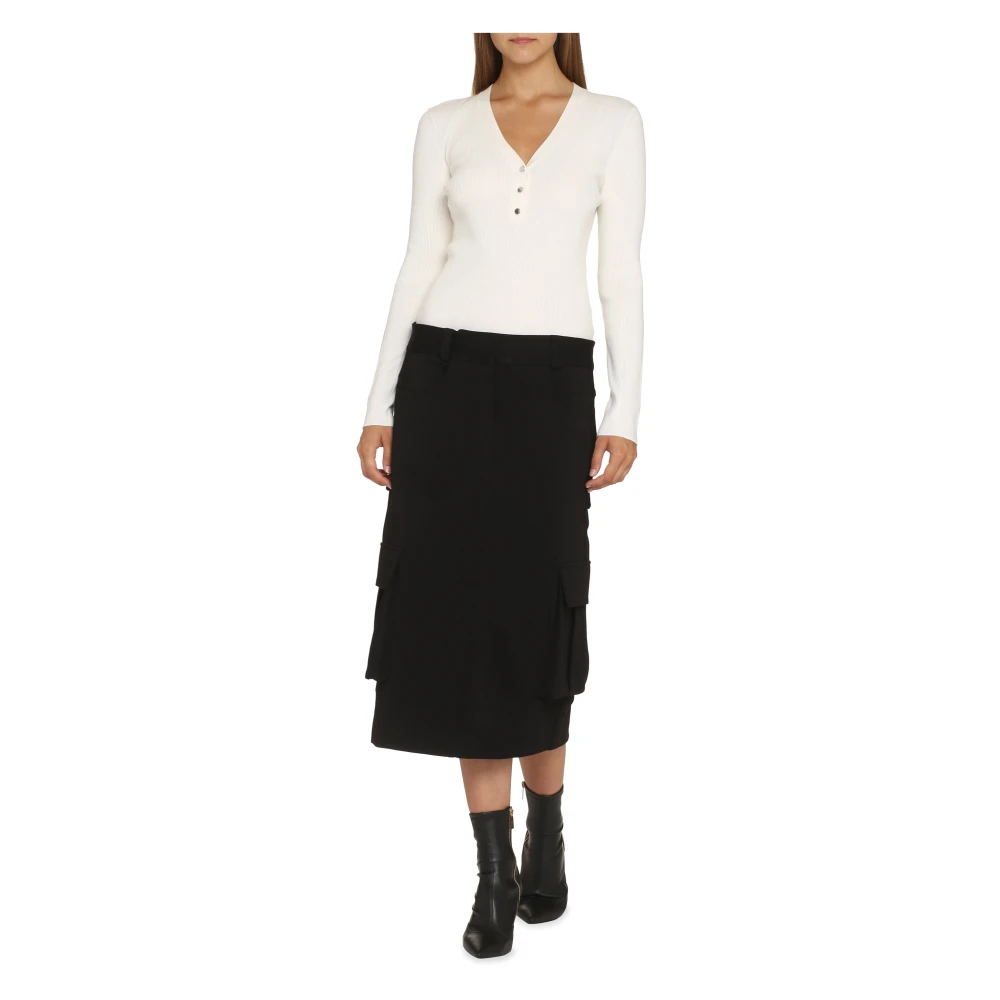 Hugo Boss Slim Fit Ribtrui White Dames