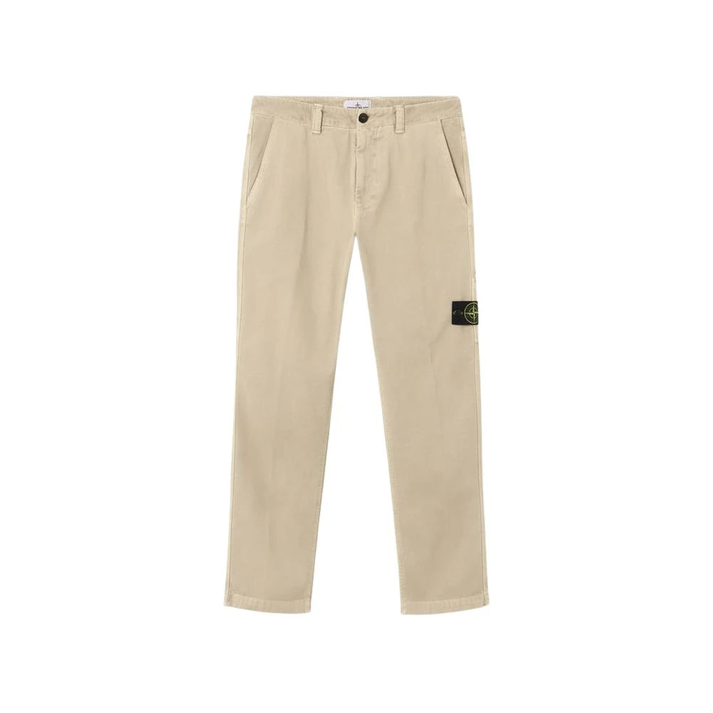 Stone Island Beige Trousers E26 - Male - Straight Trousers - W29 - Trousers