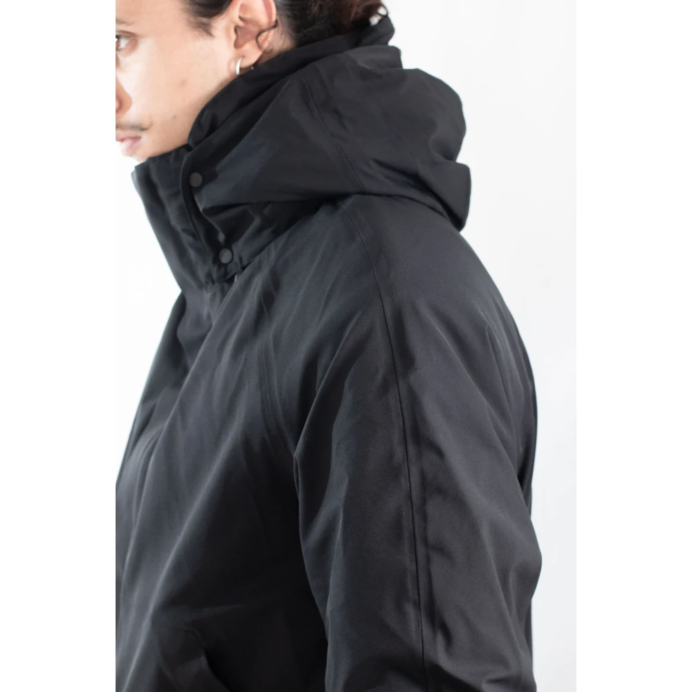 Krakatau Waterdichte korte jas in Zwart Black Heren