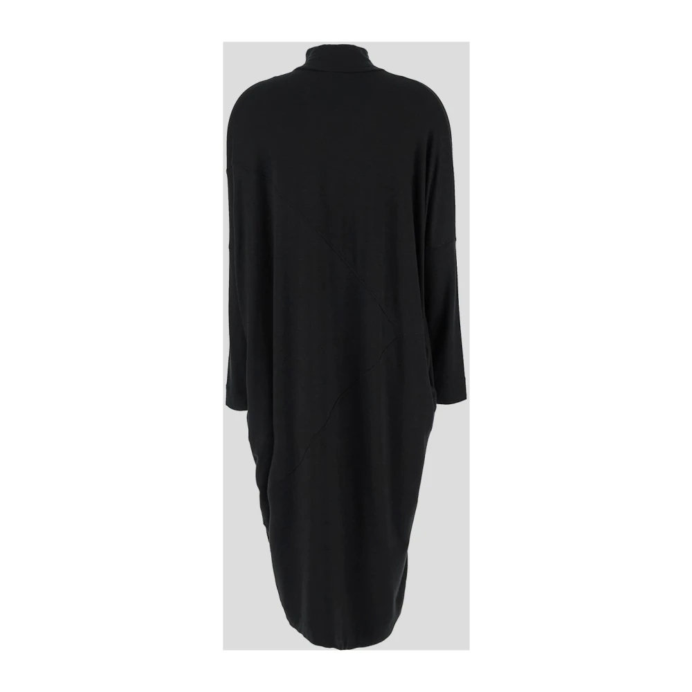 Gentryportofino Zwarte Wollen Jurk Black Dames