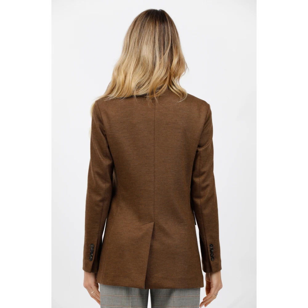 Circolo 1901 Dubbelbreasted jersey jasje Brown Dames