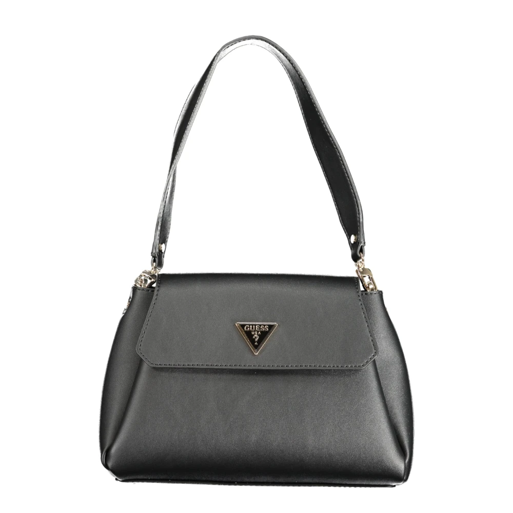 Guess Zwarte Schoudertas met Verstelbare en Afneembare Band Black Dames