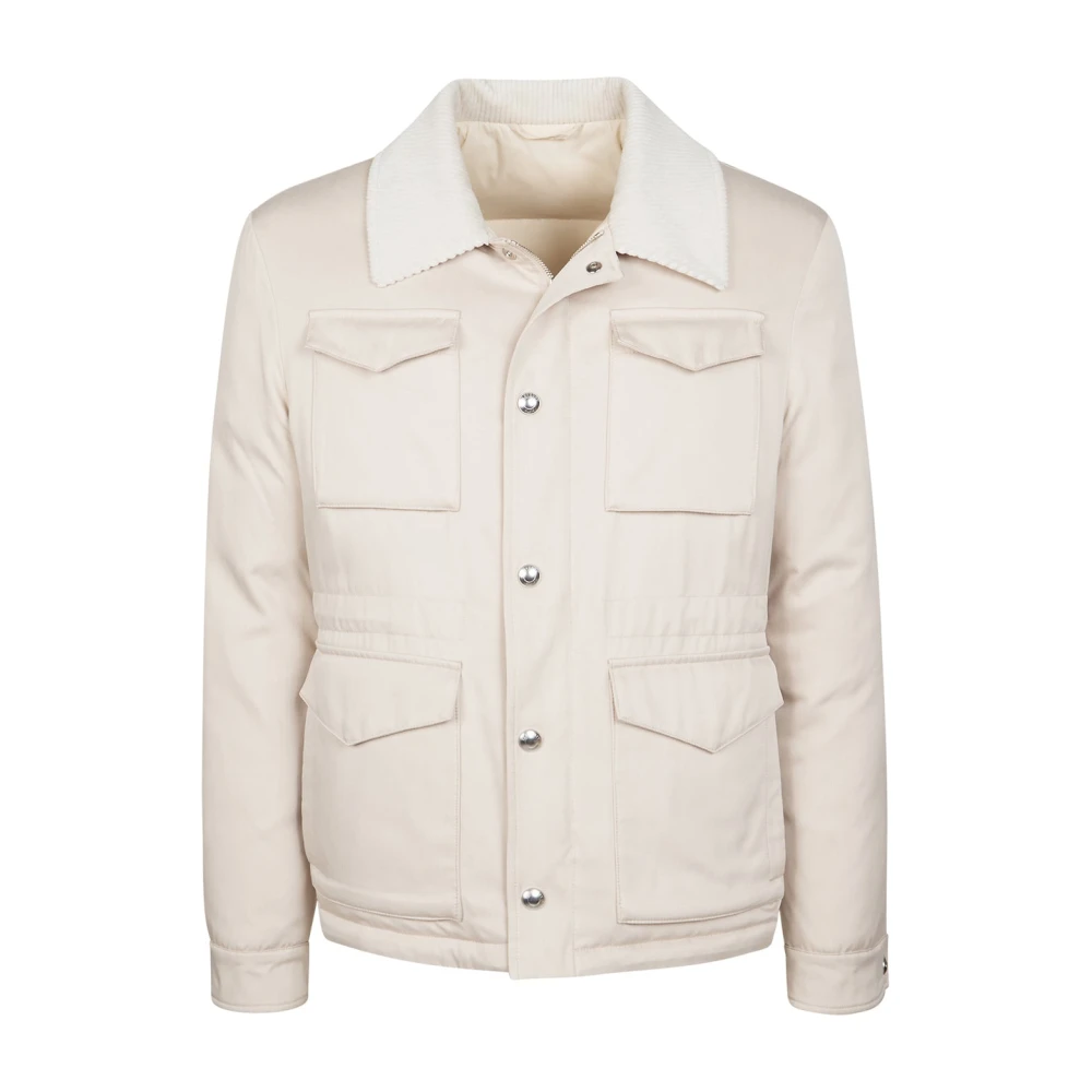 Eleventy Mannelijk Beige Jassen Heren, L, Katoen, Field Jacket