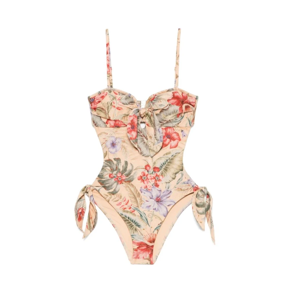 Zimmermann Women's Multicolor Swimsuits, Xl, Coco Scarf Tie Onepiece Swimsuit