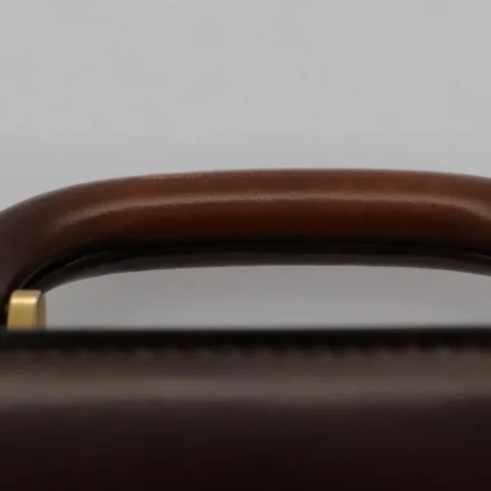Bally Pre-owned Leather handbags Brown Heren