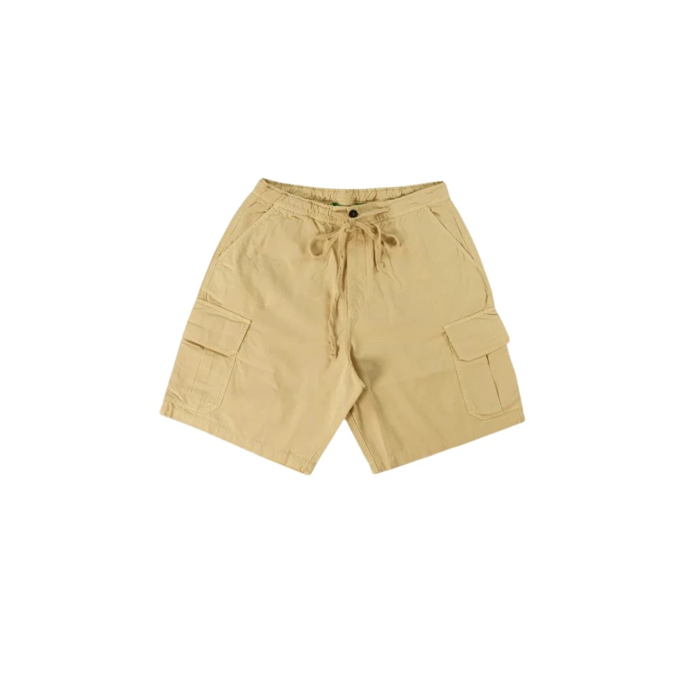 Garment Workshop Witte Cargo Shorts met Elastische Taille White Heren