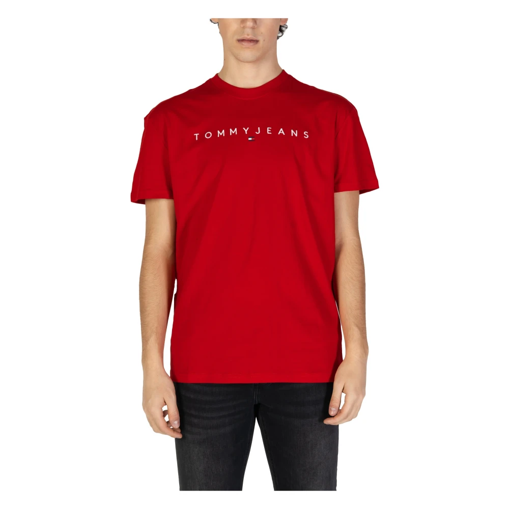 Tommy Jeans Rode Korte Mouw Katoenen T-shirt Red Heren