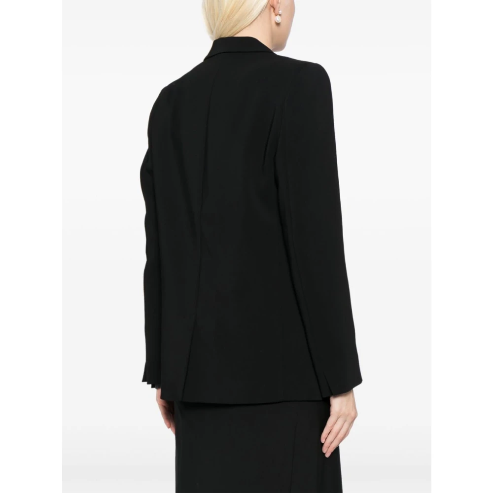 Forte Zwarte Essential Cady Crepe Stretch Jas Black Dames
