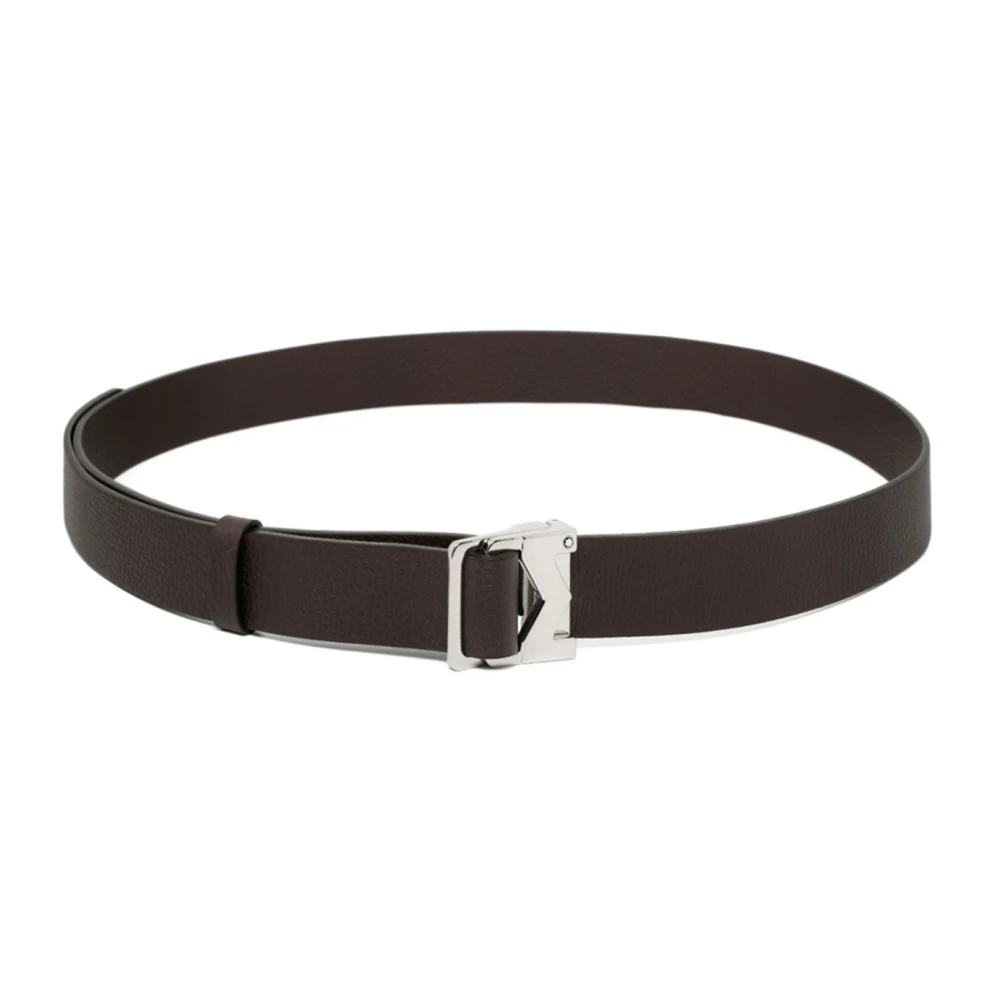 Montblanc Korrelig Bruin Leren Riem Brown Heren