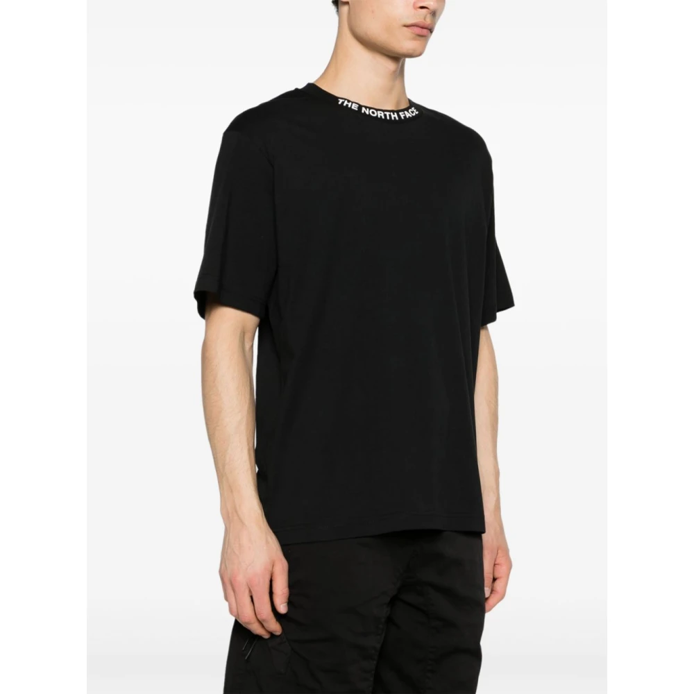 The North Face Zwart Logo Print Crew Neck T-shirt Black Heren