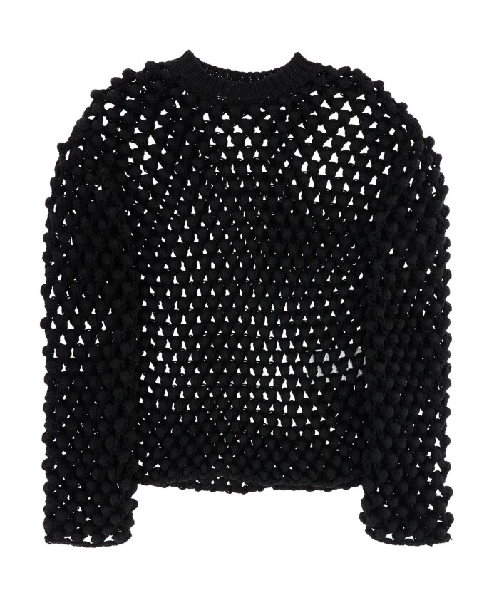 pull-col-rond-en-maille-popcorn