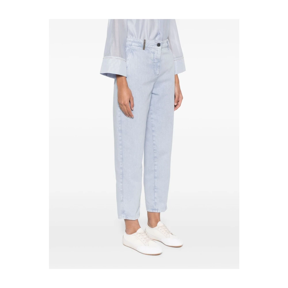 PESERICO Lichtblauwe Broek Dameskleding Blue Dames