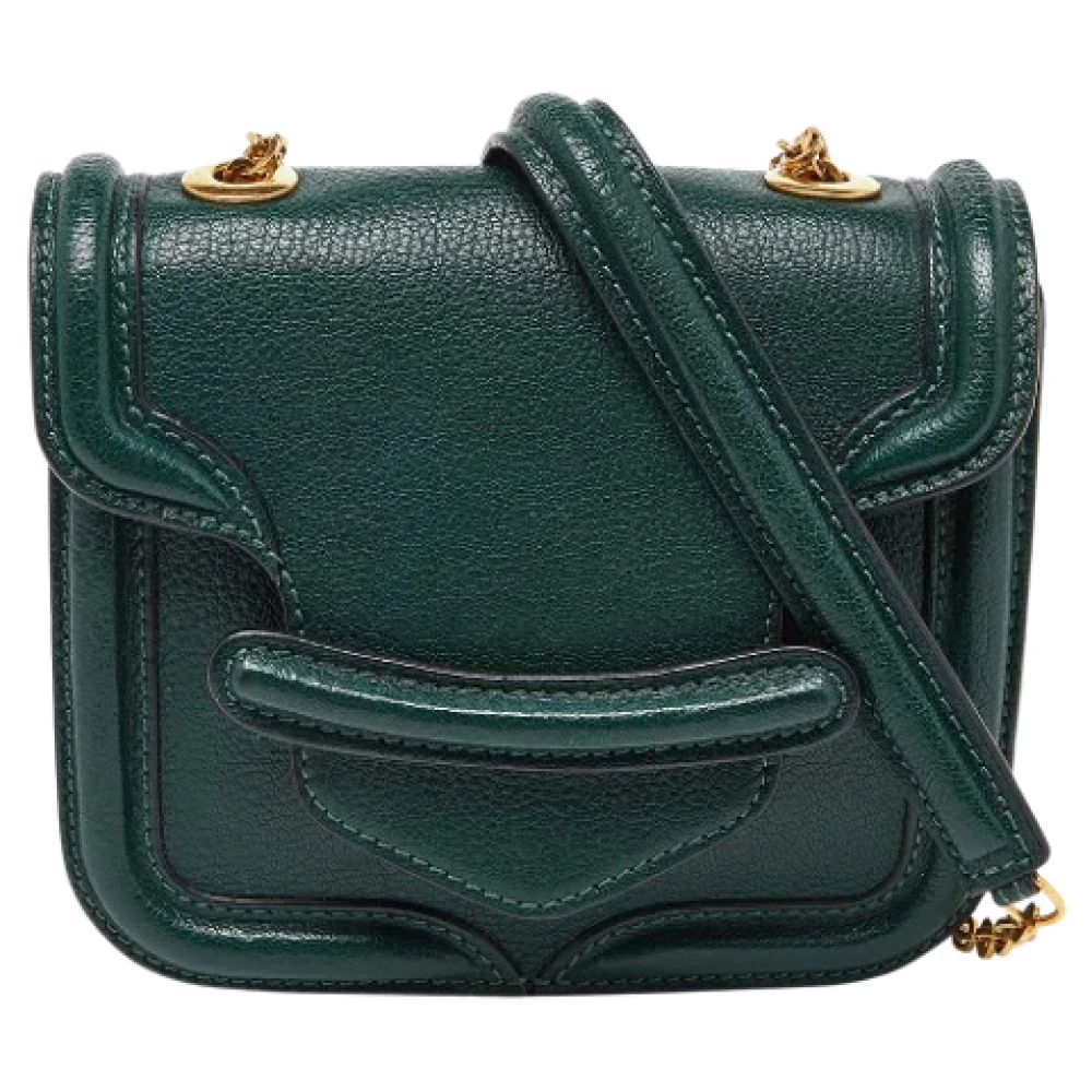 Alexander McQueen Pre-owned Leather crossbody-bags Green Dames