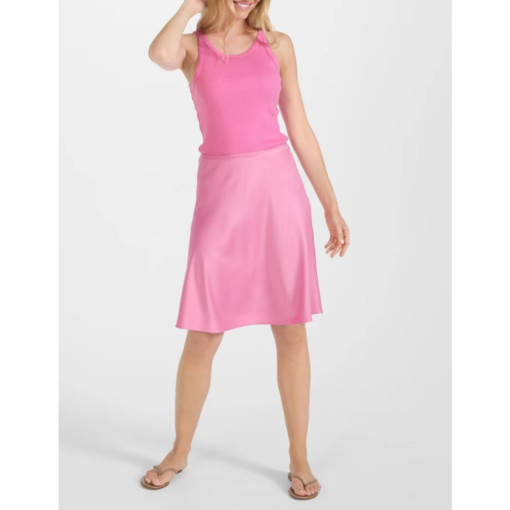 Juvia Satijnen Rok in Roze Pink Dames