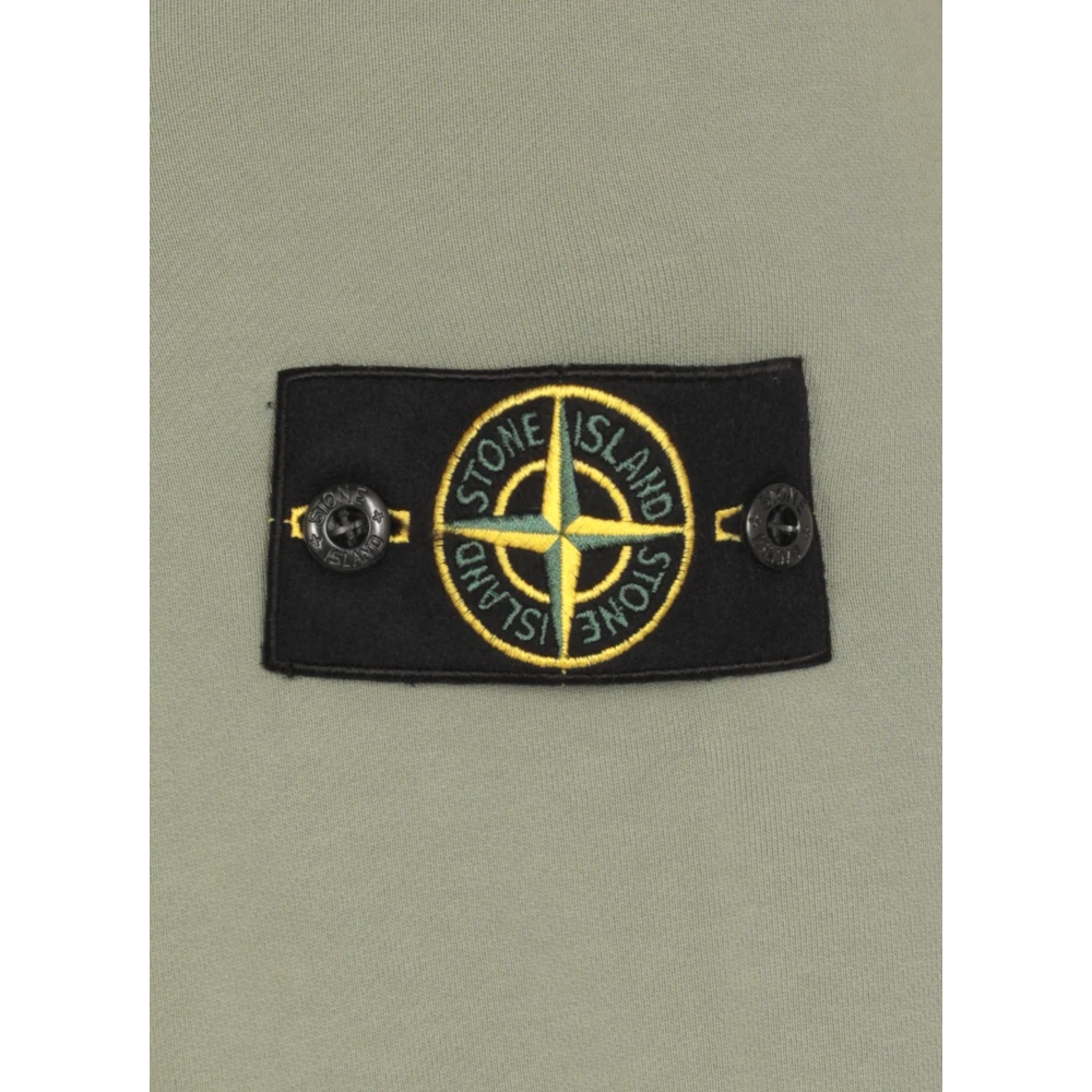 Stone Island Groene Katoenen Hoodie met Logopatch Green Heren