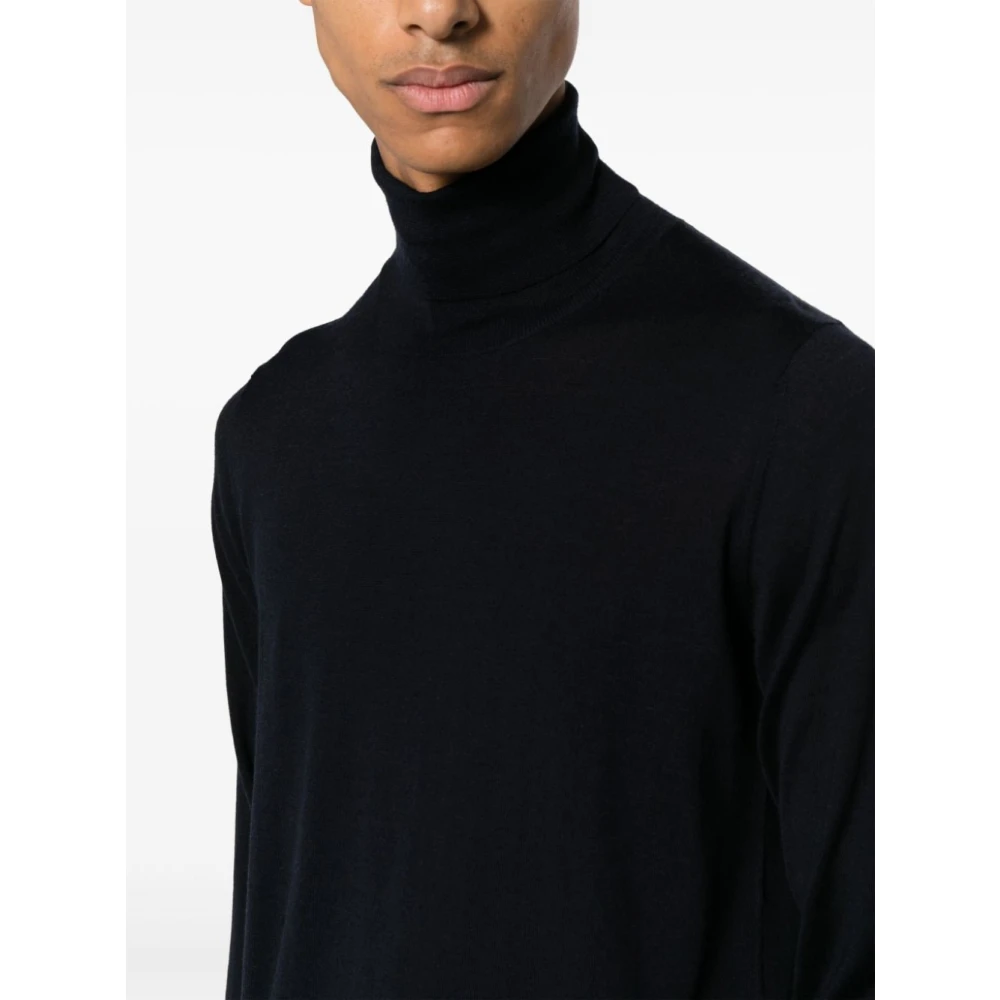 Laneus Turtle Neck Pullover Sweater Blue Heren
