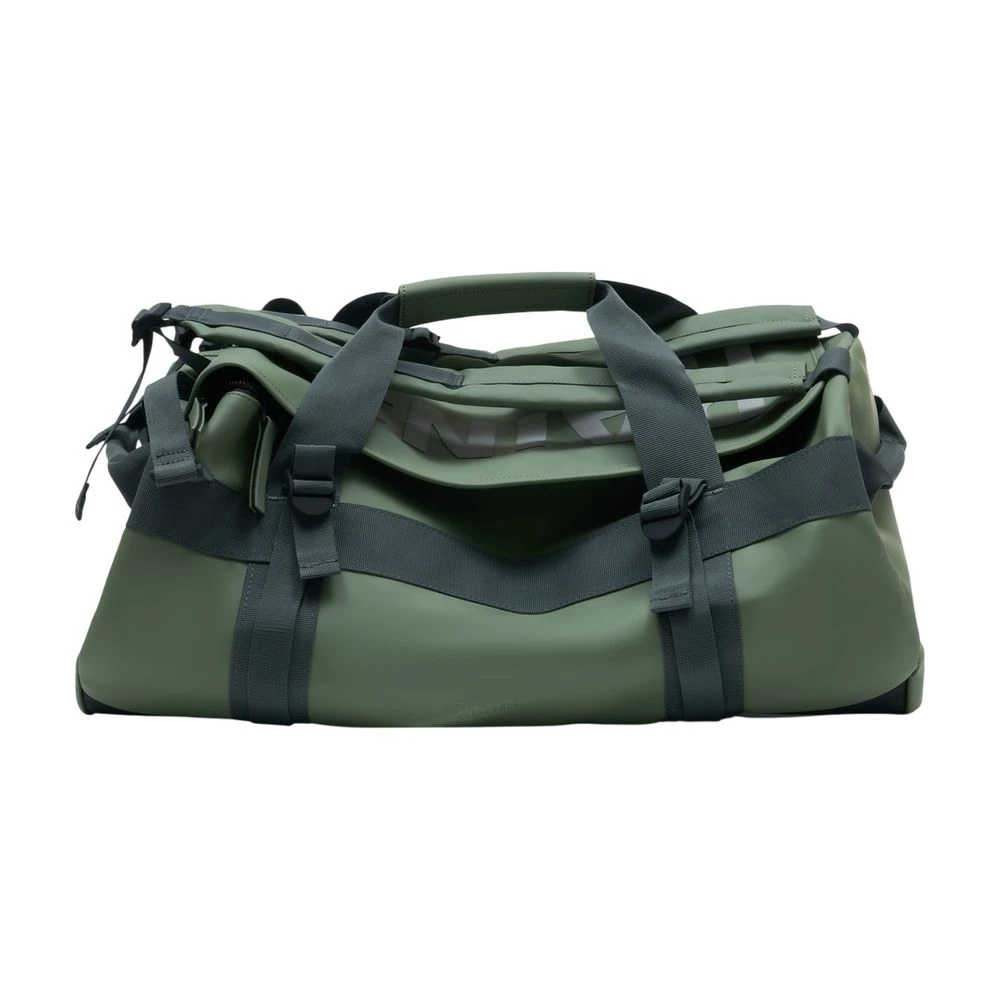 Rains Unisex Green Texel Duffel Bag Small W3 - Weekend Bags - One Size - Bags