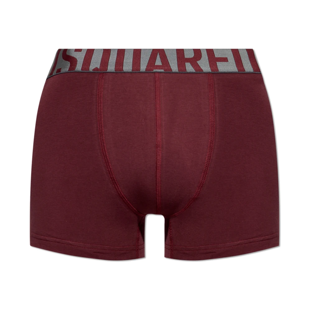 Dsquared2 Katoenen boxershorts met logo Red Heren