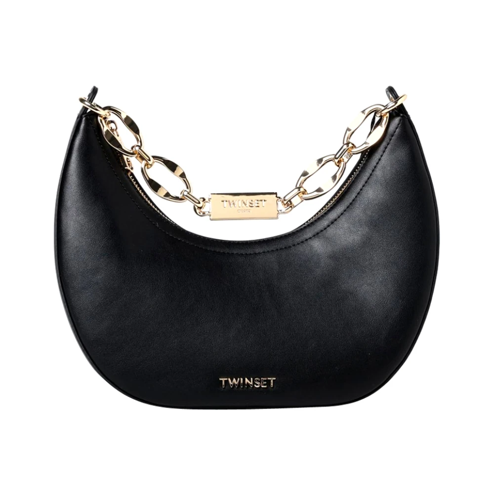Twinset Zwarte Hobo Schoudertas Black Dames