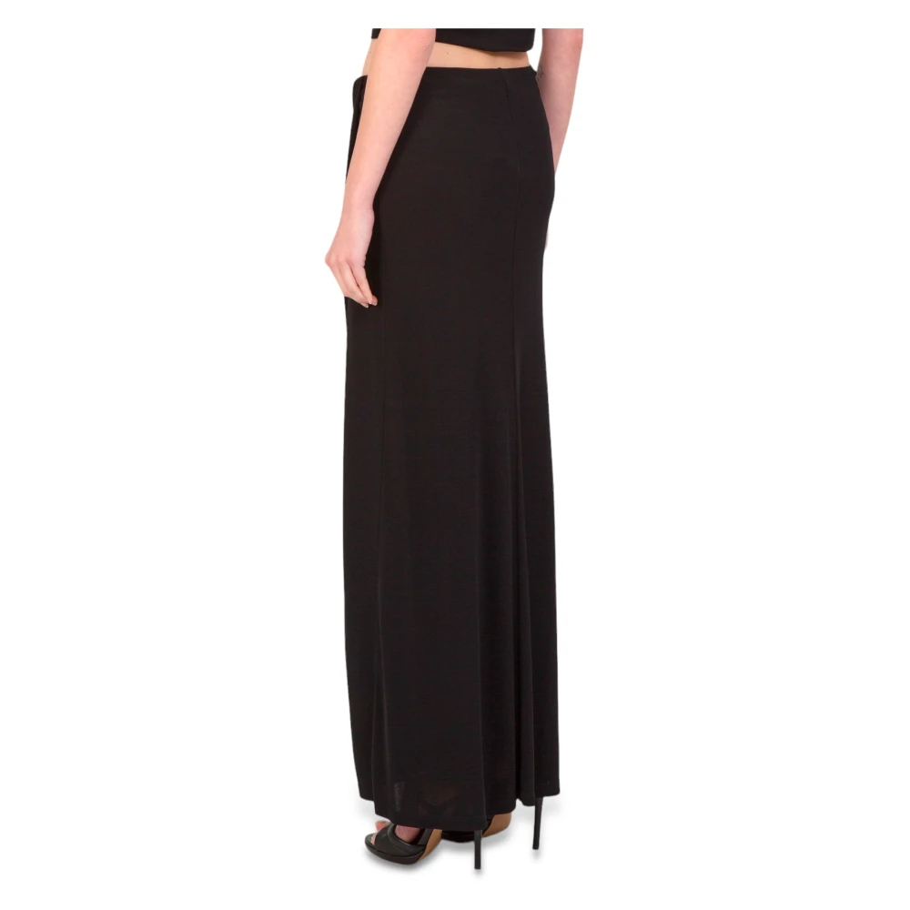 pinko Elegant Teroldego Crepe Skirt Black Dames