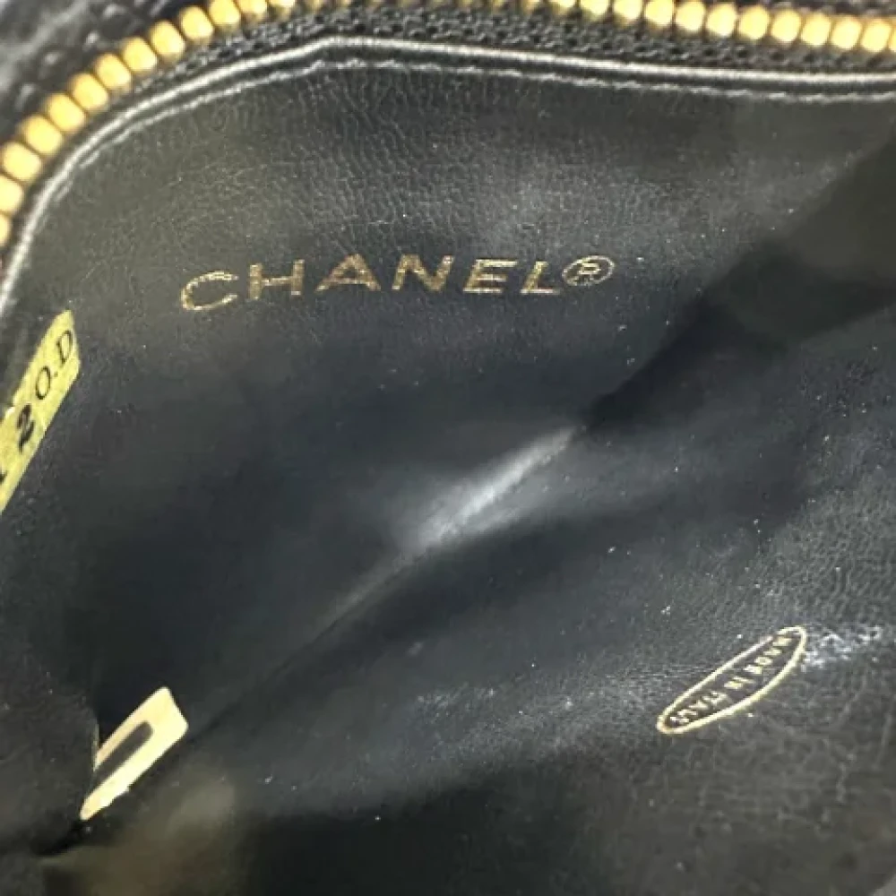 Chanel Vintage Pre-owned Leather clutches Black Dames