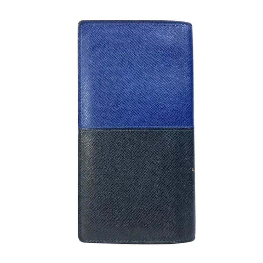 Louis Vuitton Vintage Pre-owned Leather wallets Blue Heren