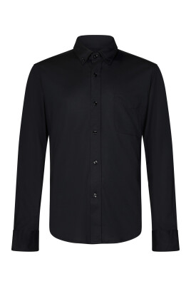 black-silk-cotton-button-down-shirt