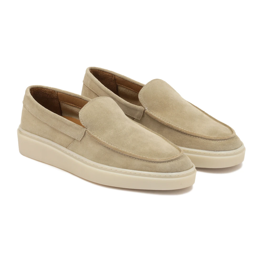 Kazar Beige suède instap sneakers voor heren Beige Heren